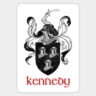 Kennedy Surname  / Faded Style Family Crest Coat Of Arms Design Sticker